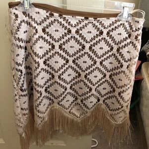Judith March Fringe skirt